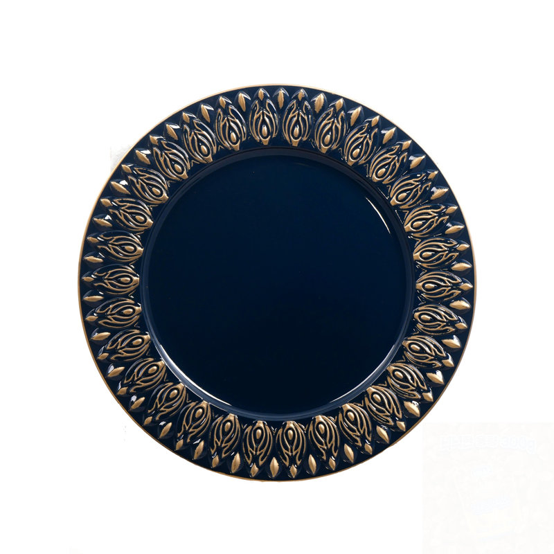 Ensemble de 8 assiettes décoratives de forme ronde