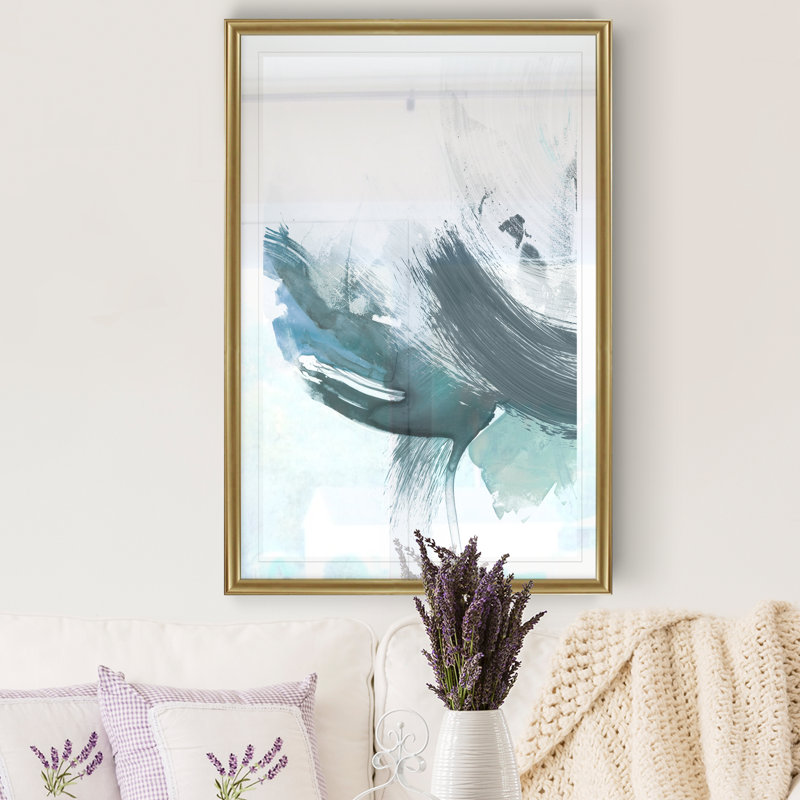«Liftig Coastal Crush I», reproduction sur toile, H 30,5 po x l 42,5 po x P 1,5 po, Cadre doré