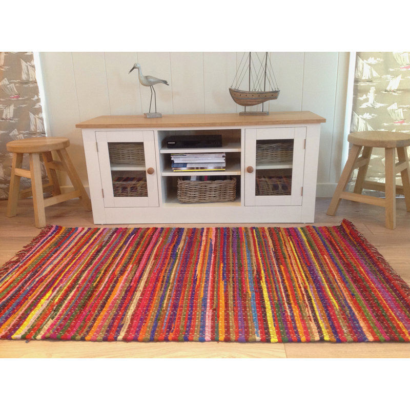 Sean Handwoven Stitch Flat Weave Multicolour Rug, Rectangle 240 x 300cm