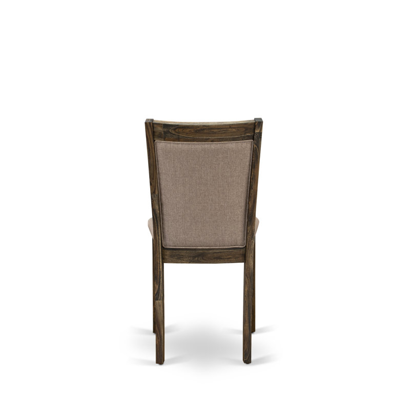 Chaises de salle à manger Monza Parson - Chaises rembourrées en lin kaki foncé, ensemble de 2, jacobin vieilli, Kaki foncé