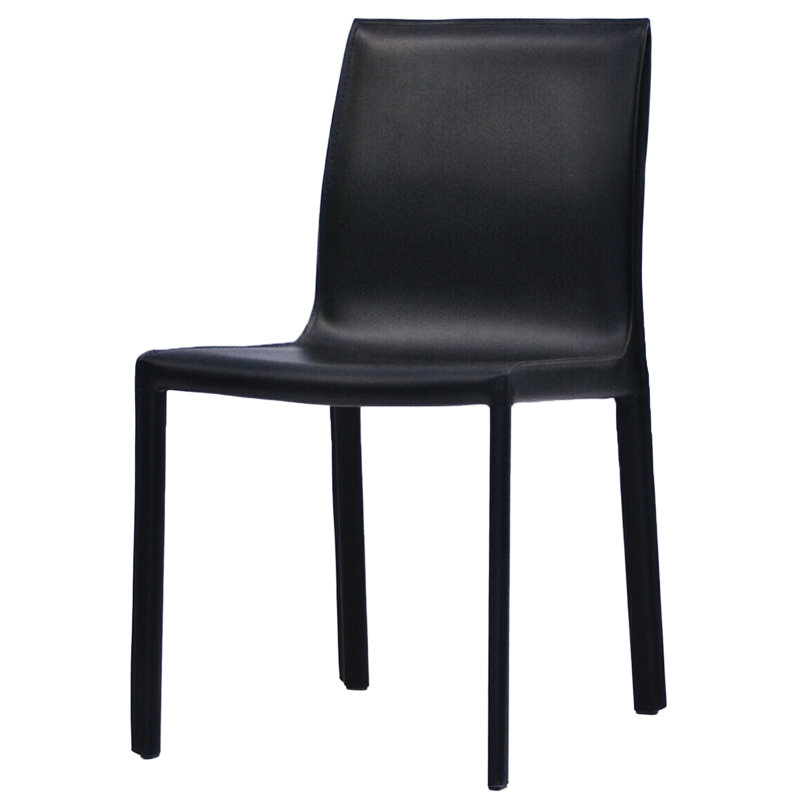 Fleur 18'' H Upholstered Metal Side Chair, Black