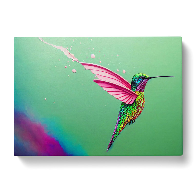 Colourful Hummingbird Vol.3 - Wrapped Canvas, 35cm H x 50cm W x 3cm D