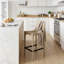 Tabouret de bar H 26 po entièrement assemblé, tabouret de bar rembourré en cuir Saddle avec siège rembourré, tabouret de bar à hauteur de comptoir avec repose-pieds à structure métallique pour comptoir de bar pour îlot de cuisine, kaki-2110765623-2110896978