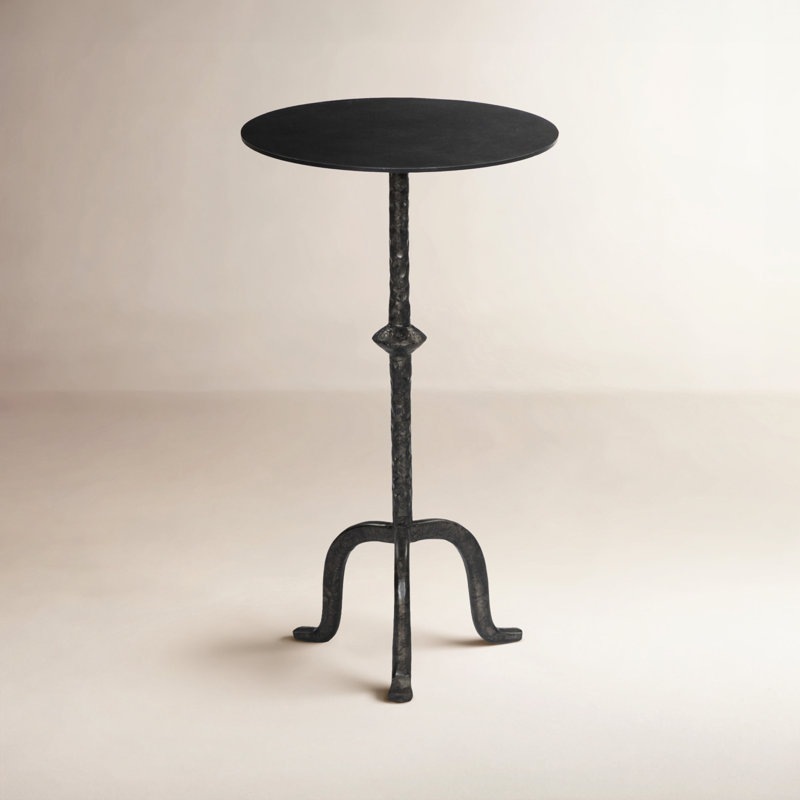 Redrow Iron Top End Table, Raw Black