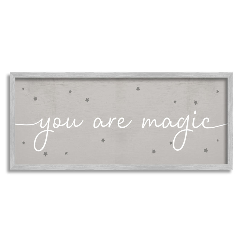«You Are Magic Playful Stars» - art textuel sur toile, H 24 po x l 10 po x P 1,5 po, Estampe numérique Farmhouse