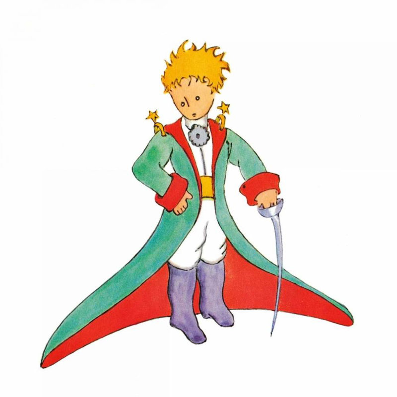 «Red Barrel Studio® De Saint, Exupery, Antoine», art sur toile tendue sous le titre Petit Prince II, H 28 po x l 28 po