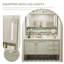 Meuble-lavabo autoportant en bois d'hévéa 39,37 po avec miroir-27509234