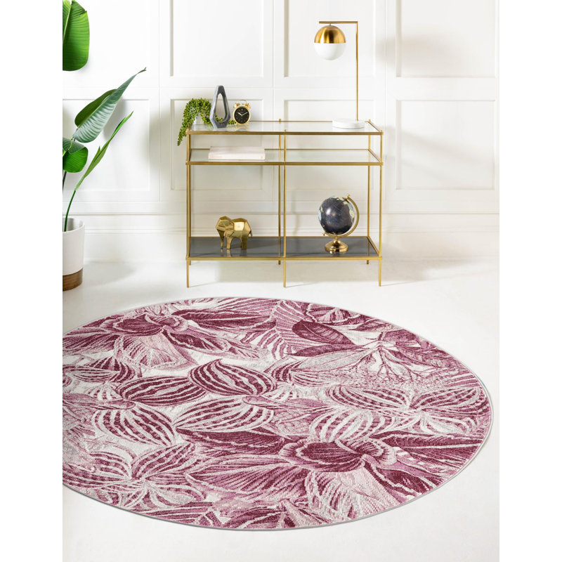 Herricks Floral Indoor Rug, Round 10'
