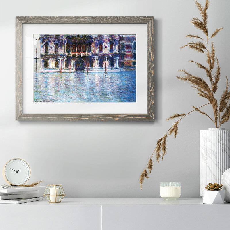 Palao # 2 par Monet, reproduction d'art encadrée, H 26 po x l 38 po, Gris