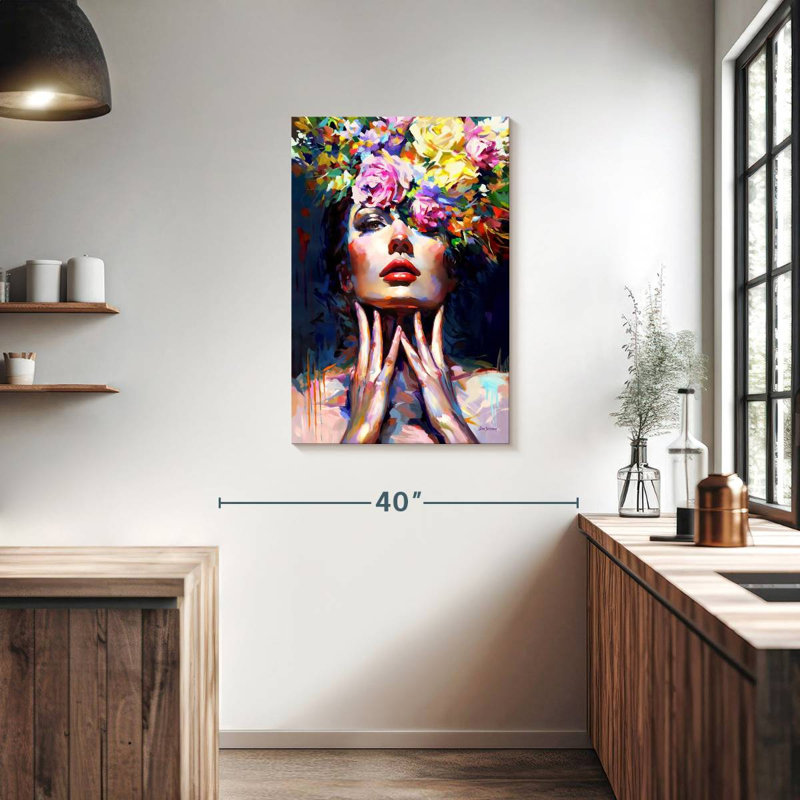 Mystère en fleurs, H 36 po x l 24 po
