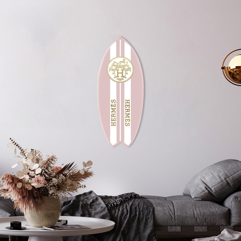 French Skimboard Blush Acrylic by Oliver Gal