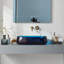 Lavabo de salle de bain vasque ovale en résine transparente 23 po x 15 po Pensen-112529964