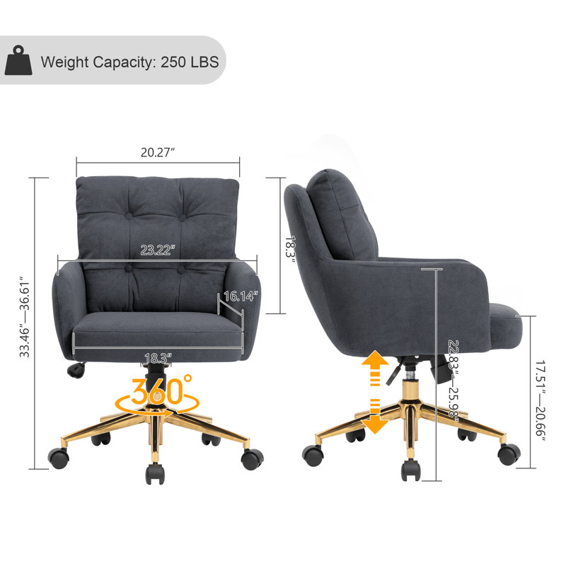 Zareon Office Chair, Grey