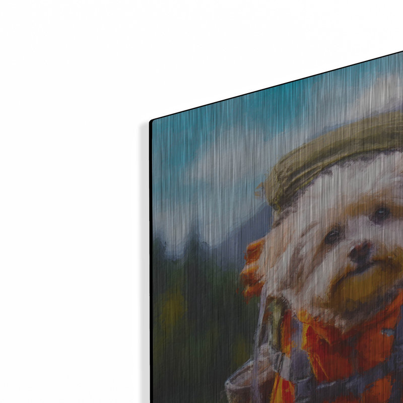 Art mural en métal Trinx «Hiker» par Sean Parnell, H 12 po x l 12 po