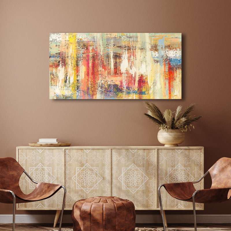 2LA6255 Reflected Colours (detail) - Wrapped Canvas Print, 50cm H x 100cm W x 4cm D