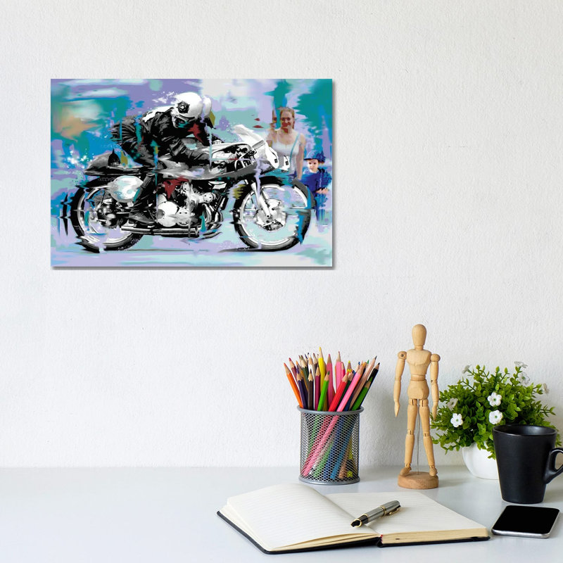 Speed by D13EGO - Painting on Canvas, Wrapped Canvas, 20.32 cm H x 30.48 cm W