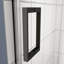 Porte de douche coulissante avec verre trempé 5/16 po, noir mat, salle de bain polyvalente en verre - coulissante, aspect noir mat