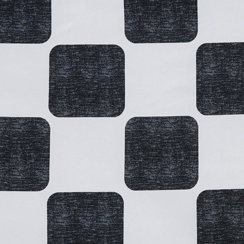 Édredon simple / simple TG en microfibre à carreaux avec rembourrage, - étiqueté, lavable à la machine, 1 édredon, taie décorative, 2 coussins décoratifs, style moderne avec imprimé noir et blanc, coussins décoratifs