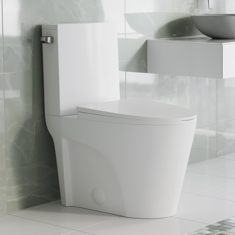 Toilette deux pièces à chasse d'eau brute 1,28 GPF St. Tropez, Blanc lustré, Gauche