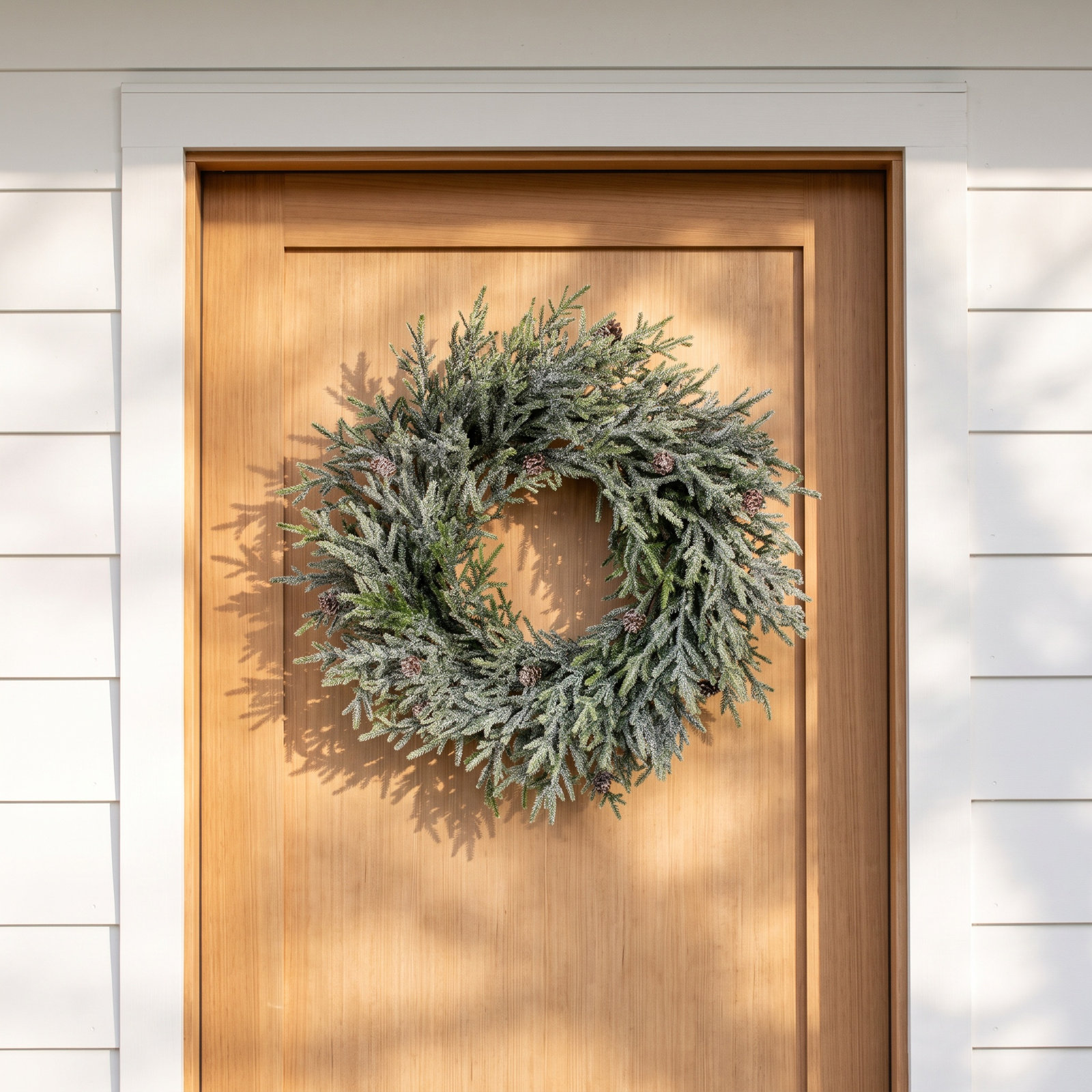 20'' Faux Fir Polyethylene Plastic Wreath