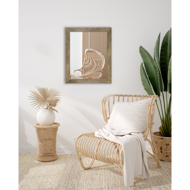 Miroir décoratif traditionnel Blondsville, H 36 po x l 24 po, Brun