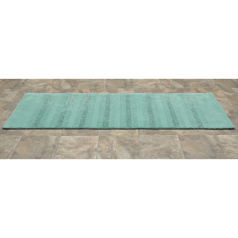 Nylon Bathroom Mat with Non-Slip Appliance Niala, Tapis de couloir 1 pi 10 po x 5 pi, Écume de mer