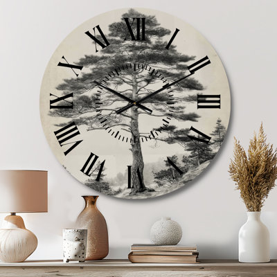 Horloge murale rétro en métal pin