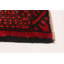 Tapis rouge en laine noué à la main de conception unique 6 pi 5 po x 9 pi 0 po Teimani