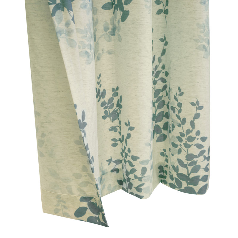 Rideau en polyester à œillets Prenda, L 50 po x L 108 po, Bleu