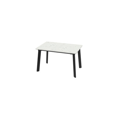 47.1"-63.1" Extendable Dining Table For 4-8 People,Faux Marble MDF Kitchen Table 