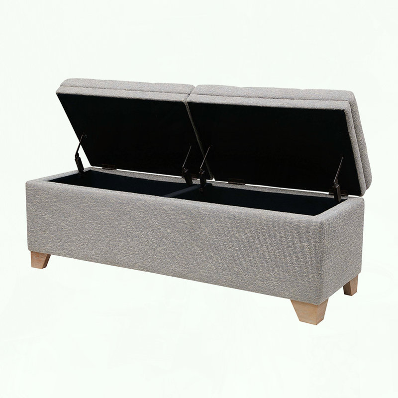 Banc de rangement à fermeture douce avec plateau divisé