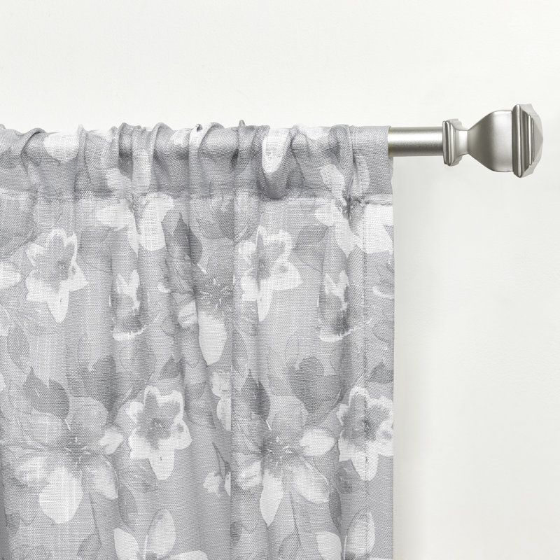 Panneaux de rideaux semi-diaphanes avec passe-tringle Nicole Miller, gris, l 54 po x L 96 po