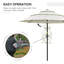 Parasol de patio avec manivelle Outsunny Tiers-779506542