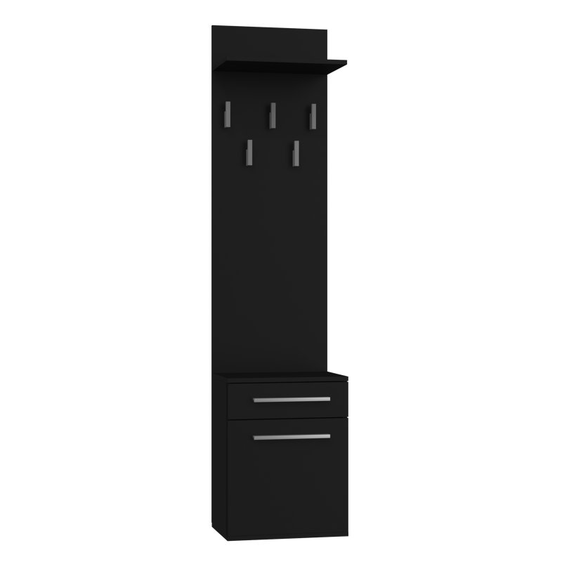 Oyler 4 Pair Stackable Shoe Storage Bench, Black
