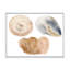 «Holiday Set with Abstract Blue and Beige Circle Spot», peinture sur toile à cadre flottant-59850536-59850537