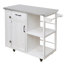 Chariot de cuisine verrouillable pour l'extérieur avec îlot de cuisine, comptoir en acier inoxydable-599099492