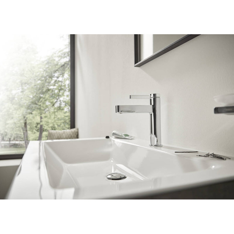 Robinet de lavabo monotrou 110 avec drain escamotable hansgrohe Finoris, 1,2 gal / min, Chrome