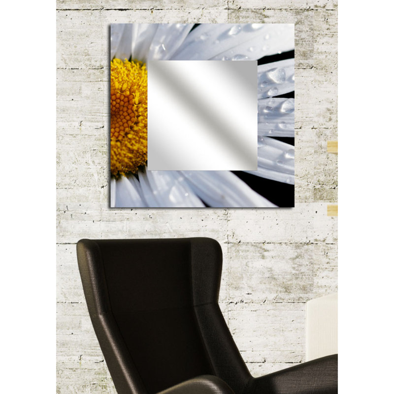 Miroir décoratif élégant avec plexiglas, 19,7 po x 19,7 po | Cadre durable en 100% panneau de fibres à densité moyenne, épaisseur: 0,3 pouce | Idéal pour le salon, la chambre à coucher ou le vestibule, il rehausse n'importe quel espace avec une é