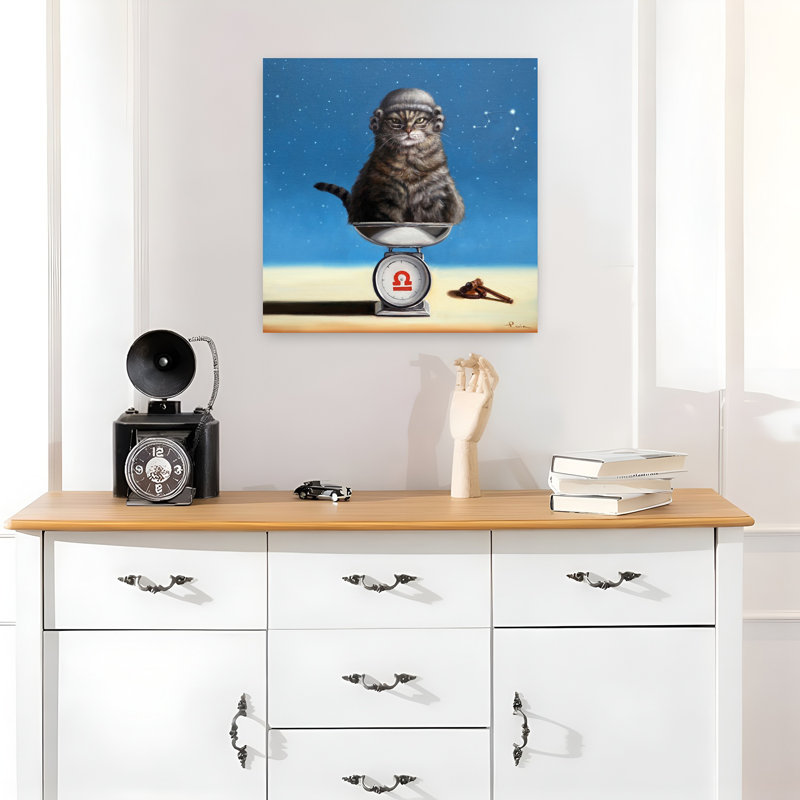 Libra, art urbain contemporain pour chat, H 18 po x l 18 po