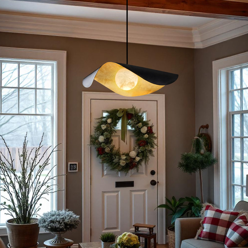 Luminaires suspendus albâtre en marbre noir Farmhouse