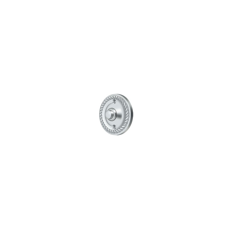 Deltana BBRR213U26 Bell Button, Round with Rope in Polished Chrome, Polished Chrome