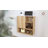 23.2" Farmhouse Fluted Bathroom Wall Cabinet, Over The Toilet Storage With Adjustable Shelf, Dark Walnut, Medium-126237187