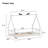 Twin Size Canopy Bed Frame with Removable Fabric Cover-1609879169