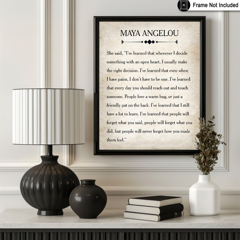 Maya Angelou, Sans cadre, Affiche, H 24 po x l 32 po