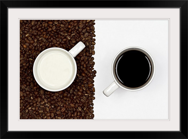 « yin et yang » par gert lavsen, reproduction de photo, H 20 po x l 26 po x P 1 po, Cadre noir
