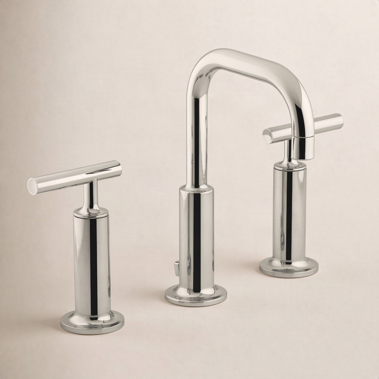Purist Widespread Faucet with Drain Assembly, Vibrant Polished Nickel