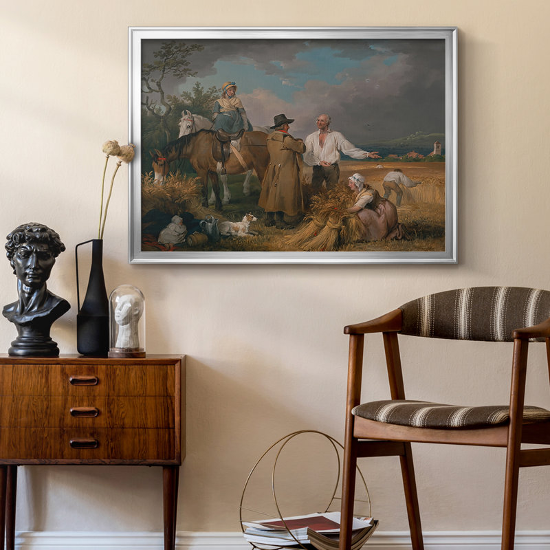 Reapers-George Stubbs-Toile tendue avec châssis, 1785, Toile avec cadre, Argent, 22,5 x 30,5