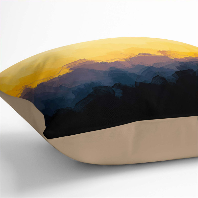 Mount Seymour in Canada Cushion with Filling, 55cm H x 55cm W x 20cm D, Stone