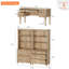 Ensemble de bureau 2 pièces, bureau de direction de 56 po et ensemble de 2 bibliothèques avec tiroirs-737812014