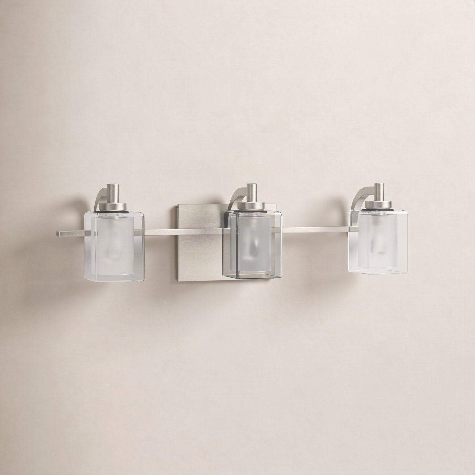 Amberley 3 Light Dimmable Vanity Light, Brushed Nickel
